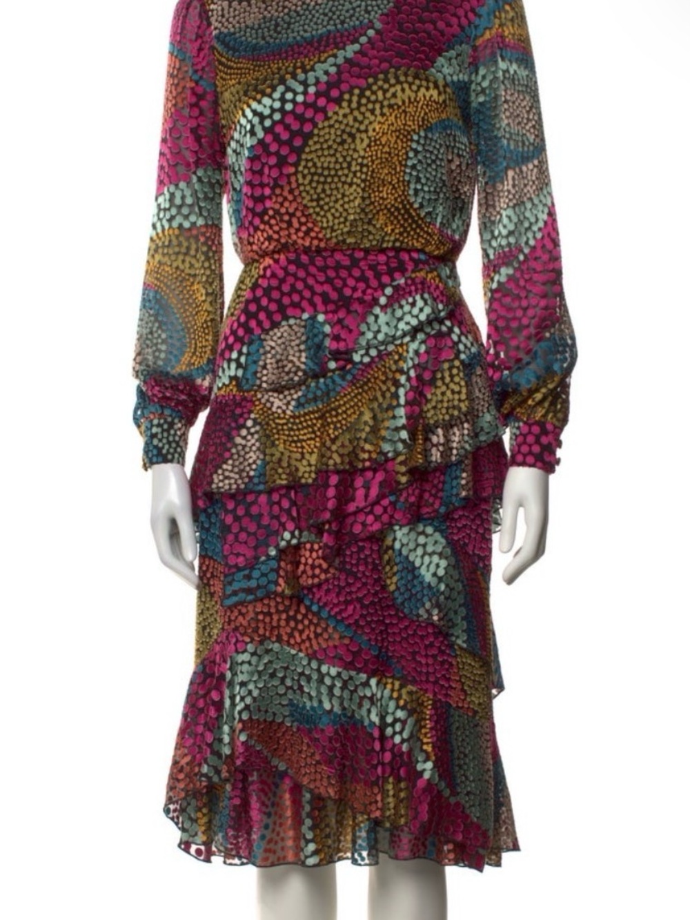 Like New! SALONI Isa Ruffle dress